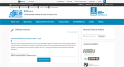 Desktop Screenshot of editora.ufms.br